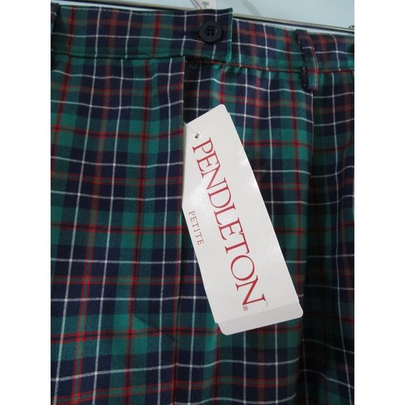 Pendleton Petite Preppy Tartan Plaid Skirt Sz 14 Damaged With Tags Repair Cutter - Picture 8 of 16